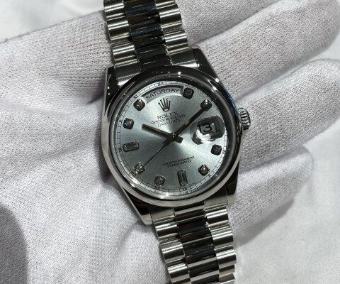 この淡い色がいい…　デイデイトRef.118206A　大阪　心斎橋